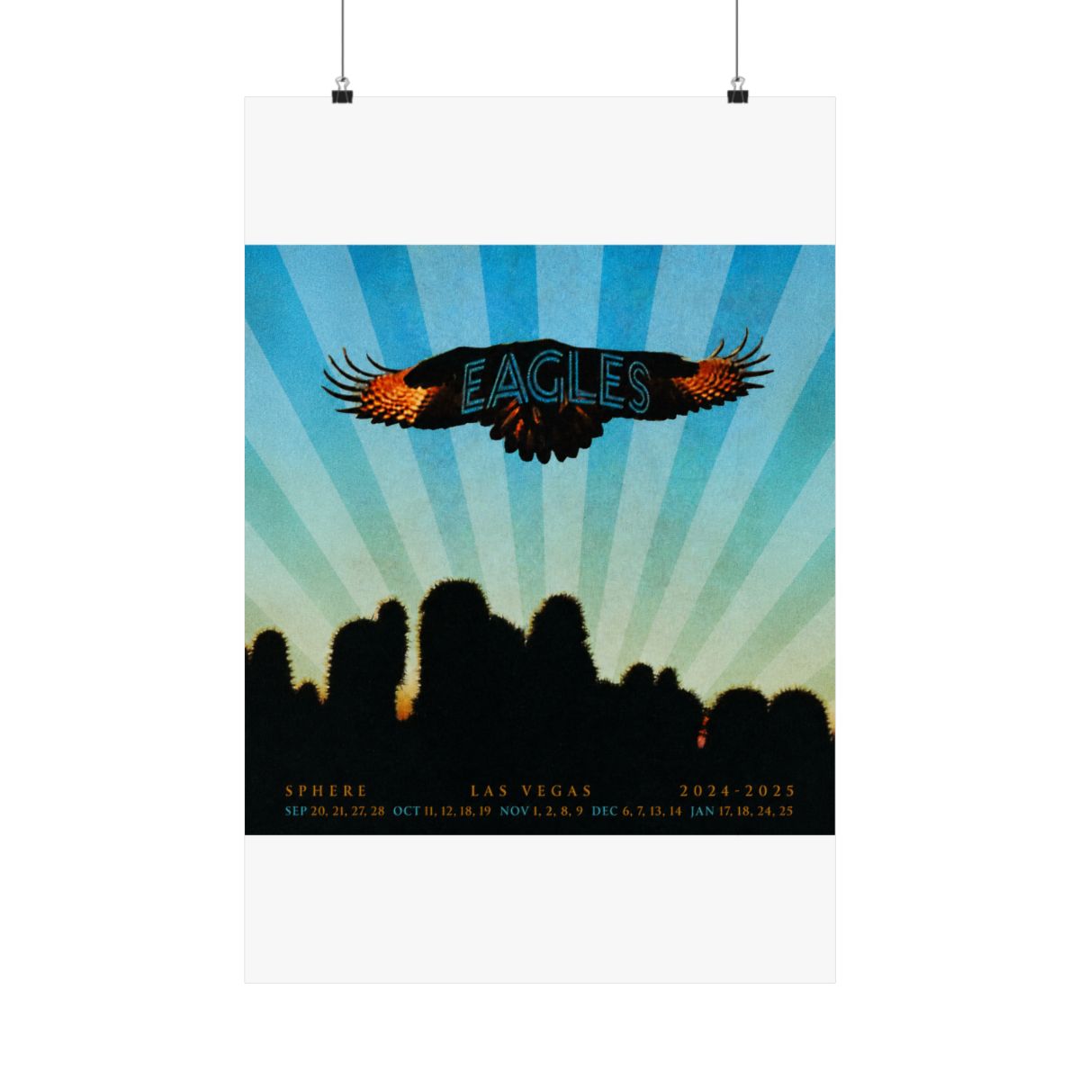 Las Vegas Sphere Show Poster | Eagles - Official posters merchandise
